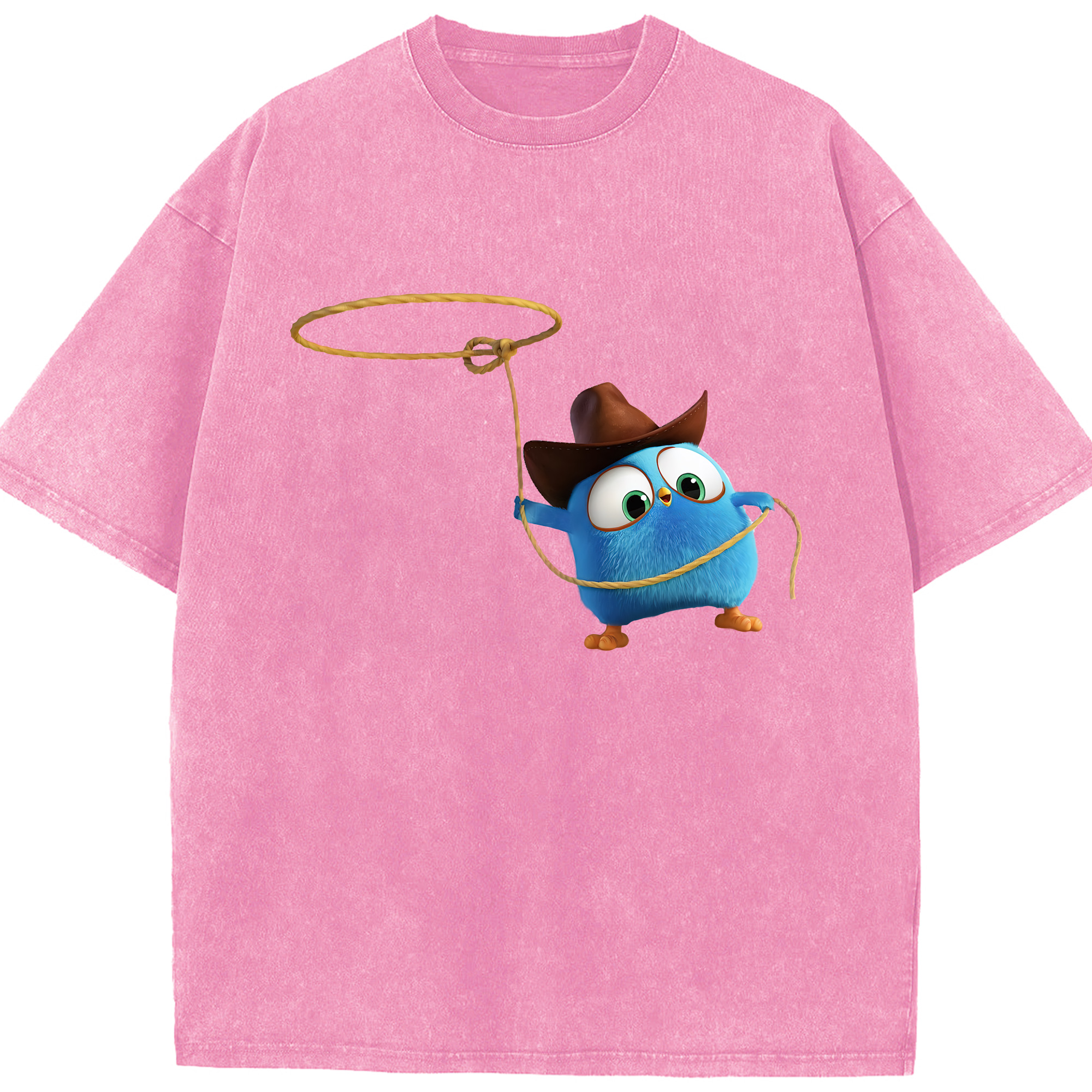 （画像用） Angry Birds アングリーバード 綿100% ヴィンテージ風 半袖Tシャツ（フロントプリント）